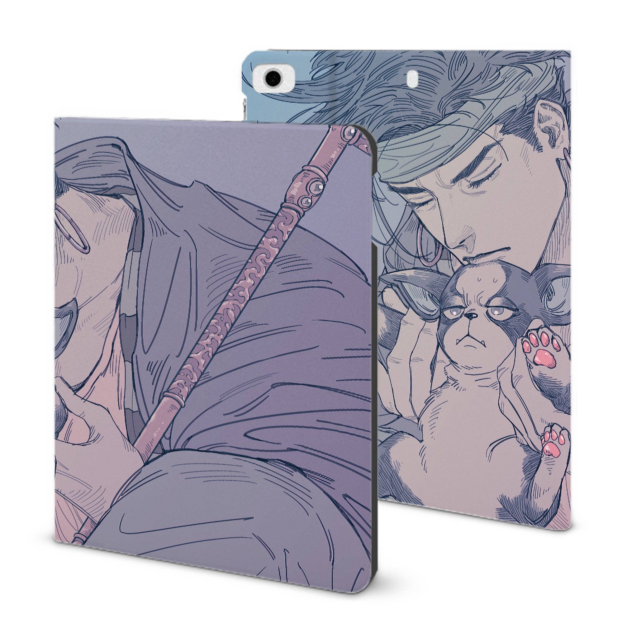 （画像用） ジョジョの奇妙な冒険 JoJo's Bizarre Adventure IPad ケース ブック型 PUレザー TPU 耐衝撃 軽量 薄型 ペン収納なし 全面保護 IPad 各モデル対応